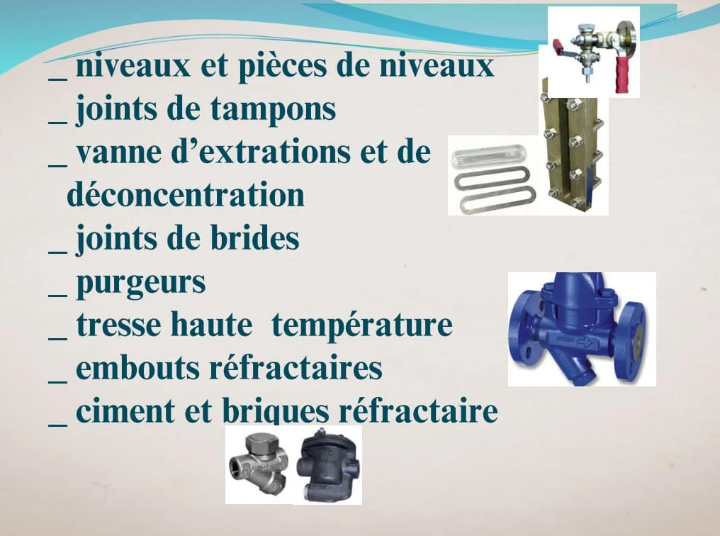 accessoires chaudière vapeur SECAR-CHAUDIERES